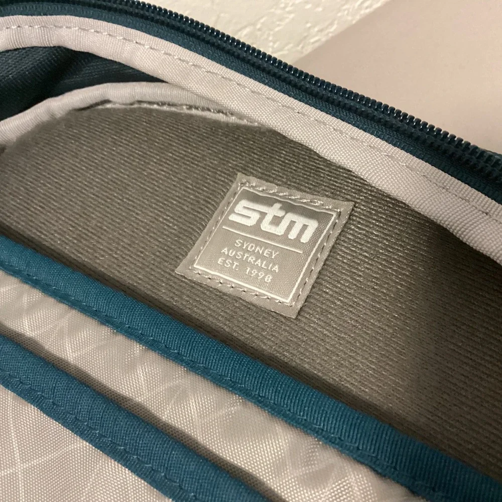 STM Laptop Backpack Unisex OS Teal Blue Padded Sleeve Tech Organizer Pocket